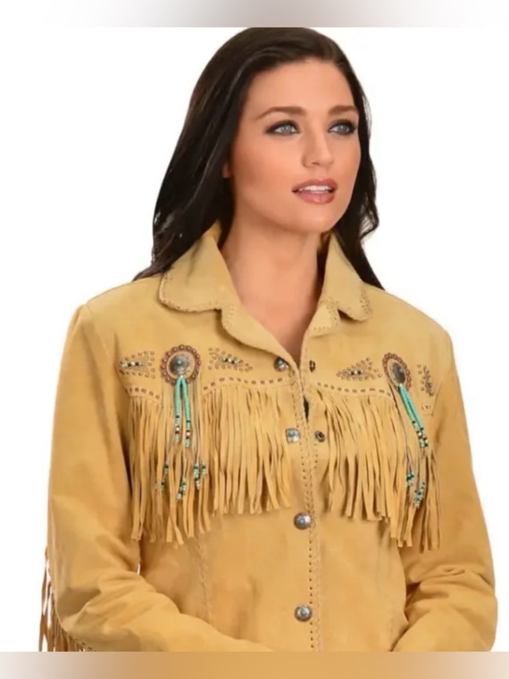 Scully fringed and beaded genuine leather jacket - Picture 13 of 15